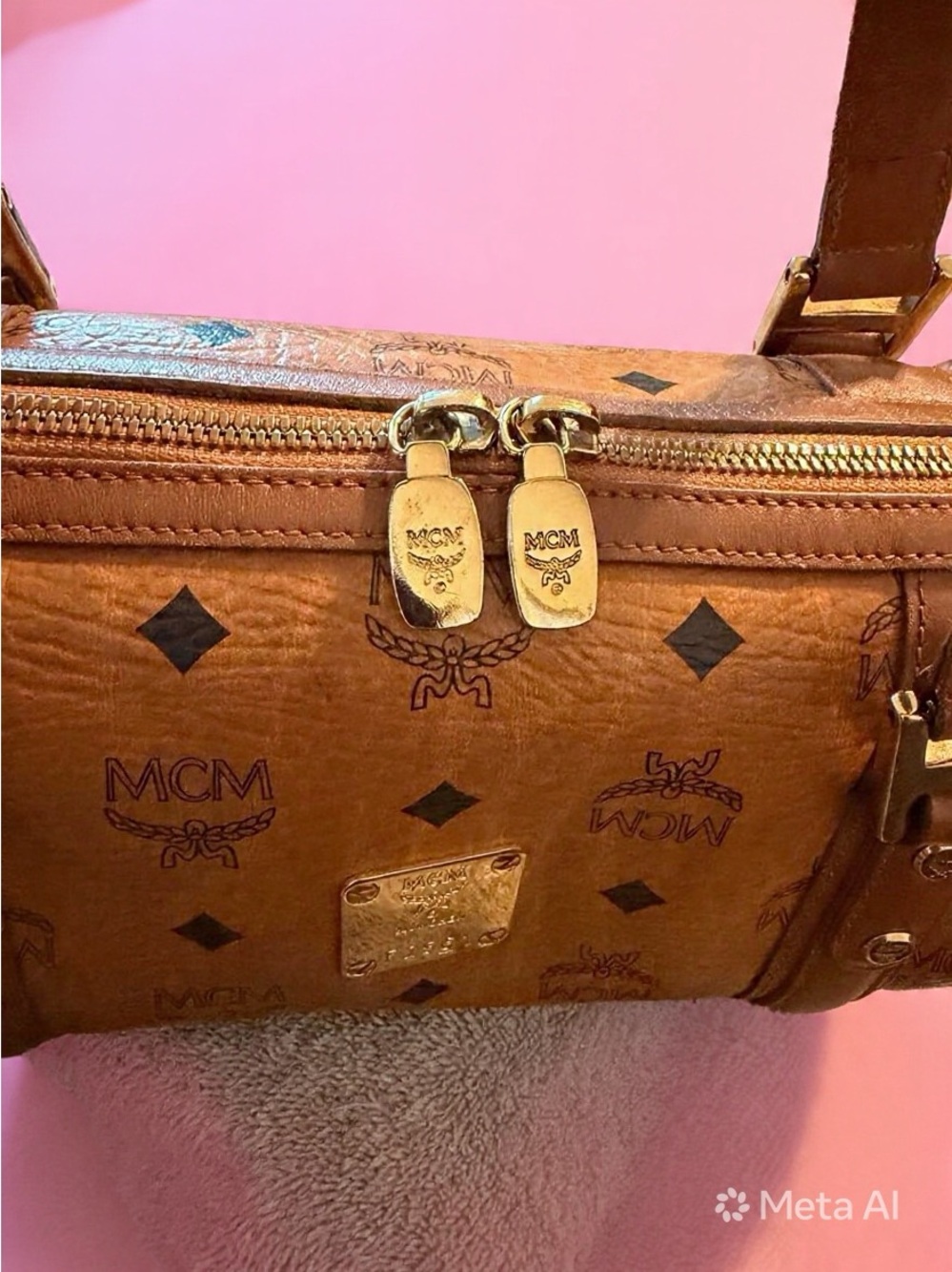 Authentic MCM Cognac Visetos Barrel Bag - Gently Used - Picture 7 of 7